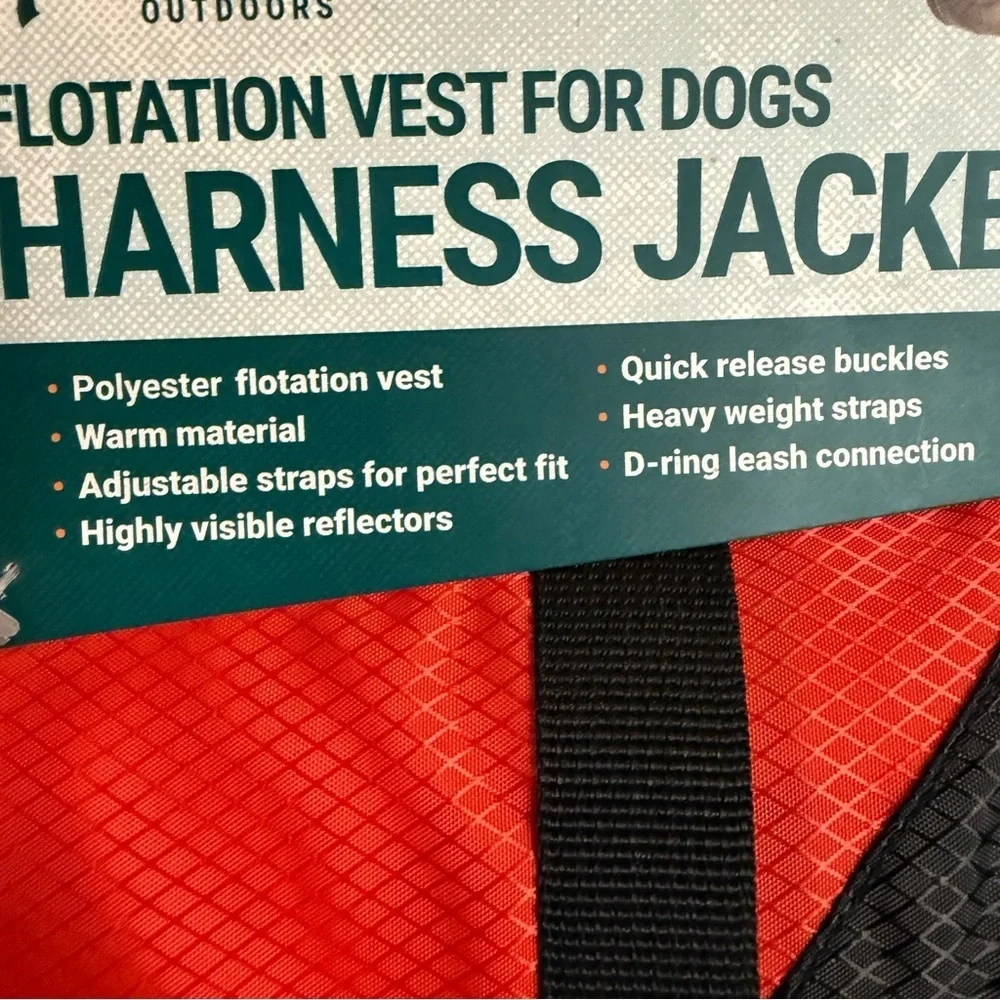 NWT NorEast Outdoors Flotation Vest for dogs harness jacket size large (90-120#)